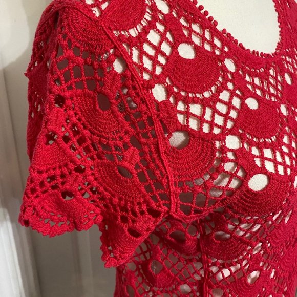 NWT Sz M Cato Crocheted Top - Beautifully Detailed - Picture 5 of 10